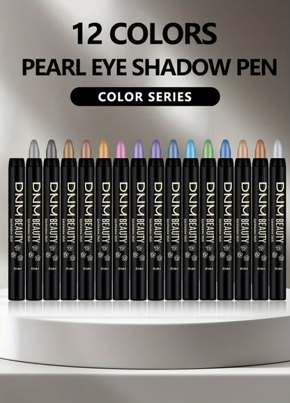 Gel Eyeshadow Stick Pencil Set 16 Colors Pearl Shimmer Matte Blendable Eye Makeup Crayons, for Makeup, Travel and Everyday Vanity Use