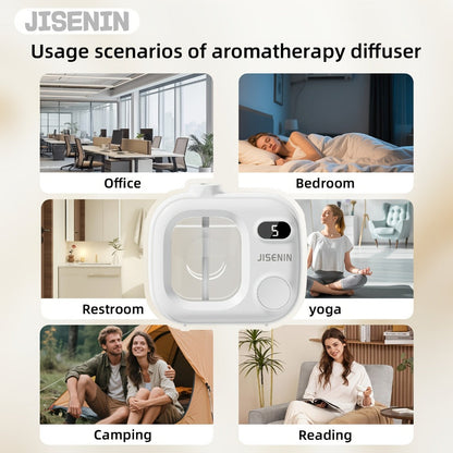 Essential Oil Diffuser Waterless Hanging Diffuser 5 Spray Modes 500mAh Rechargeable for Home Cooking, Dining and Outdoor Meals