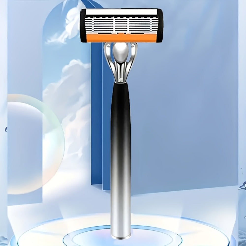 Safety Razor Set for Men 2 Anti-Slip Handles & 24 Ultra-Sharp Replaceable Stainless Steel Blades – Smooth Painless Close Shave