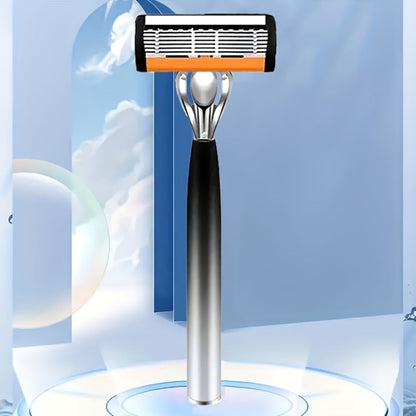 Safety Razor Set for Men 2 Anti-Slip Handles & 24 Ultra-Sharp Replaceable Stainless Steel Blades – Smooth Painless Close Shave