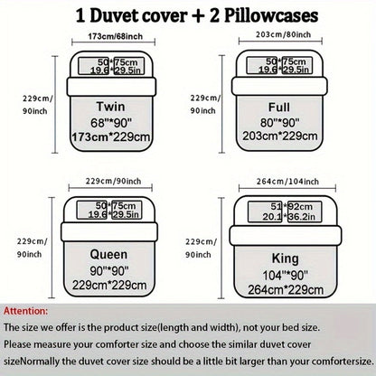 Duvet Cover Set 3 Piece Plaid Digital Print Polyester Bedding All Season Twin Full Queen King Size with Pillowcases Purple Blue Red