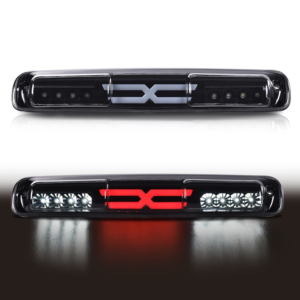 LED Third Brake Light High Mount Stop Lamp for 1999-2007 Chevy Silverado GMC Sierra 1500 2500 3500 HD with Turn Signal & Reverse Light Smoky