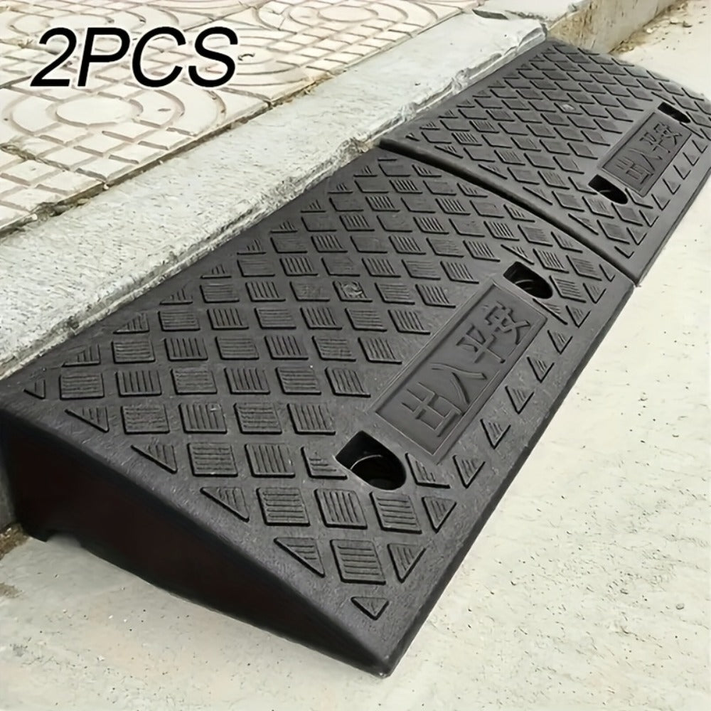 Curb Ramp Plastic Portable for Car SUV Motorcycle Bike Wheelchair Scooter Driveway Sidewalk for Entryways, Bedrooms and Living Spaces