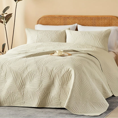 Quilt Set 2-3pcs – Lightweight Microfiber Bedspread Coin Pattern Coverlet All Seasons Twin Full Queen King Cal King