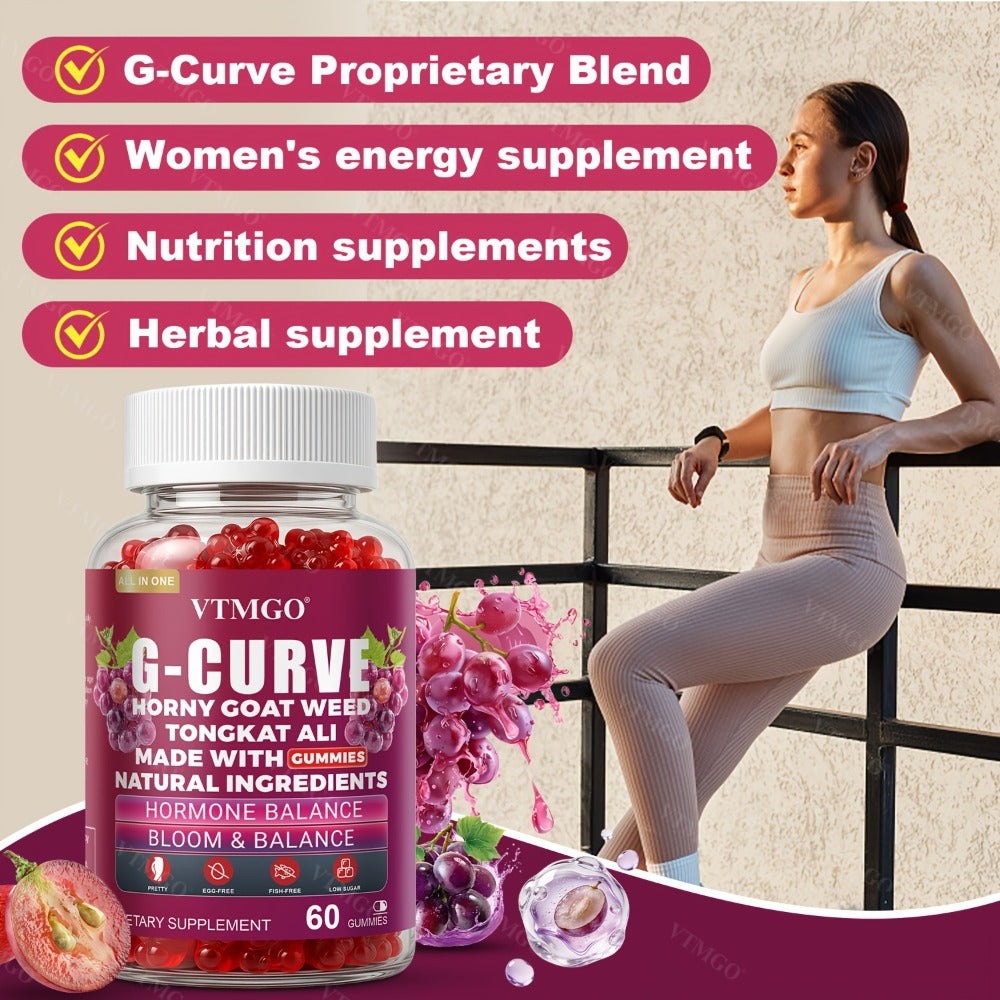 Women's Curve Enhancement Gummies with Maca Root Saw Palmetto Tribulus Terrestris L-Arginine