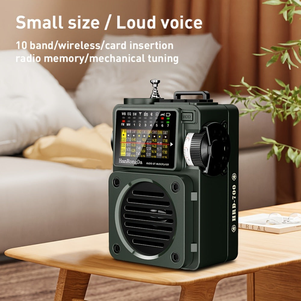 Shortwave Radio Bluetooth Speaker HRD-700 with FM MW SW WB NOAA Weather Alerts, MicroSD, ATS Presets