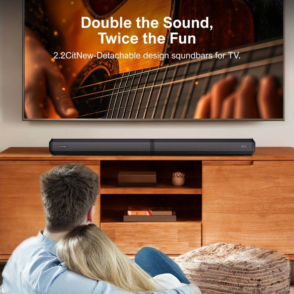 ULTIMEA 2.2-Channel 31.9-Inch Detachable TV Soundbar with ARC, Optical, AUX and USB Inputs