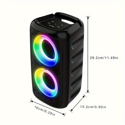 Wireless Bluetooth Speaker with Color LED Lights, MOKiN KTS-1265 Portable Party Speaker, Bass Boost
