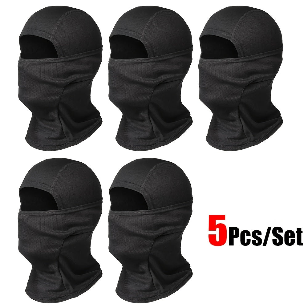 5-Pack Neck Gaiter Face Mask for Men & Women – UV Protection Balaclava Headscarf for Running, Hiking, Fishing, Cycling