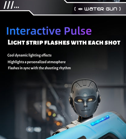 Rechargeable Electric Water Blaster with Pulse Light, Self-Fill Function and Blue, White or Brown Gift Box Options