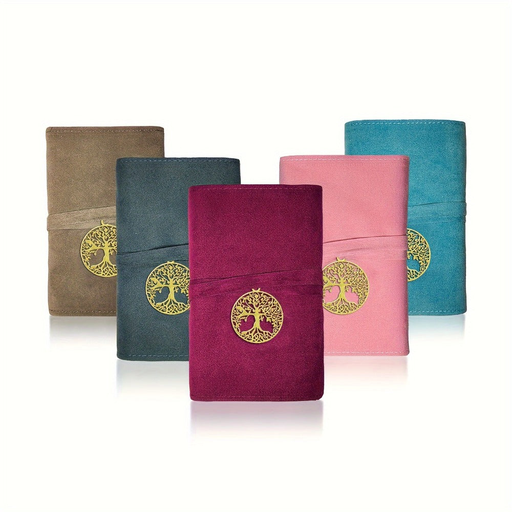 Tarot Card Bag Velvet Pouch with Retro Pendant – 5pcs Lightweight Tarot Storage Holder Set, Mystical Drawstring Bags for Tarot Cards