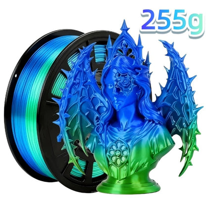3D Printer Filament Dual-Color PLA 1.75mm 250g Spool with Nine Two-Tone Color Combinations