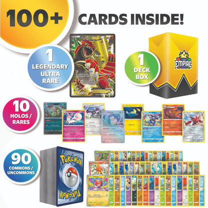 Legendary Pokemon Card Bundle 100+ Cards, Mewtwo Lugia Arceus Rayquaza Ultra Rare, 10 Holos & Rares
