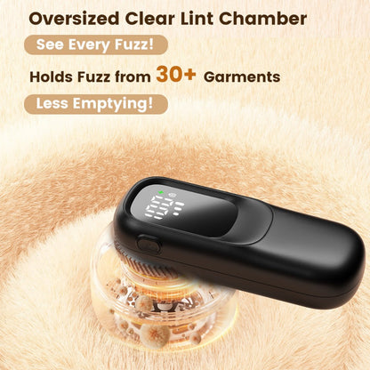 Fabric Shaver Lint Remover Rechargeable Electric Sweater Shaver with Digital Display 6-Leaf for Everyday Face, Beard and Body Grooming