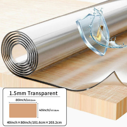 Tablecloth Clear PVC Protector in 1.5mm Thickness with 35 Rectangle and Square Size Options