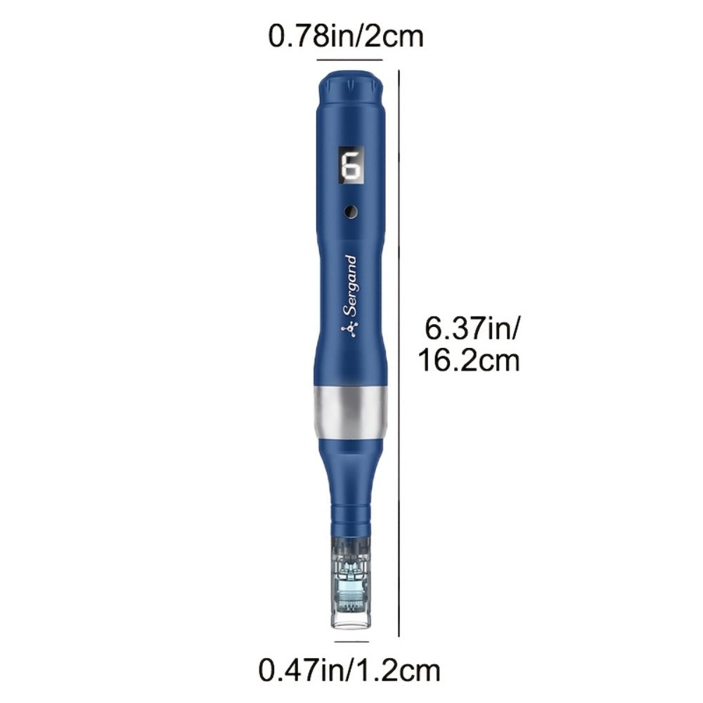 Electric Derma Pen Microneedling Device, Professional 6-Speed Wireless Adjustable Dermapen with 20pcs Replacement Cartridges