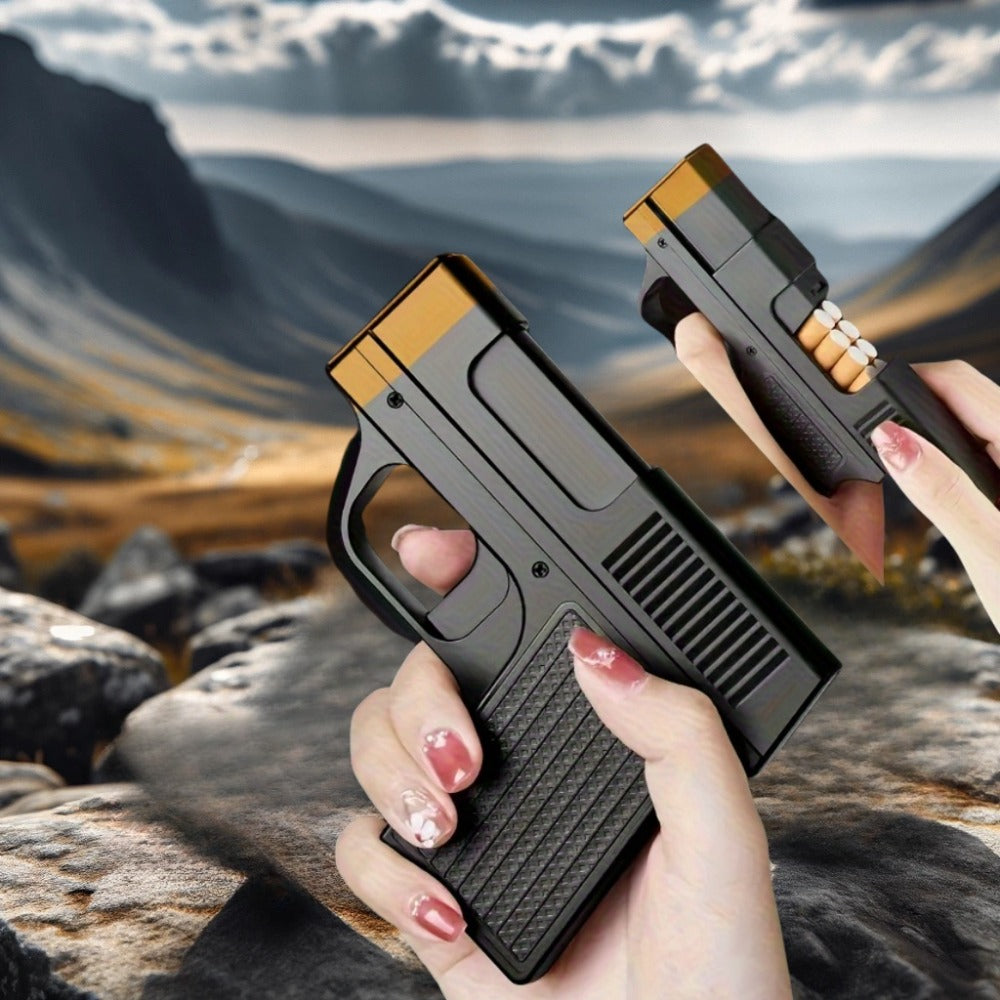 Cigarette Box Lighter Creative Design, Windproof Butane Torch with Adjustable Flame, Cigar & BBQ Lighter