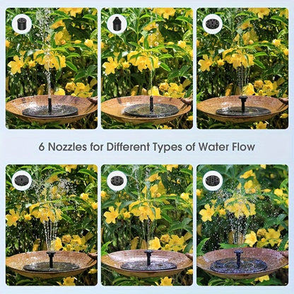 Solar Fountain, Bird Bath Set Vintage Outdoor Garden Pond Decor for Garden, Patio and Yard Use
