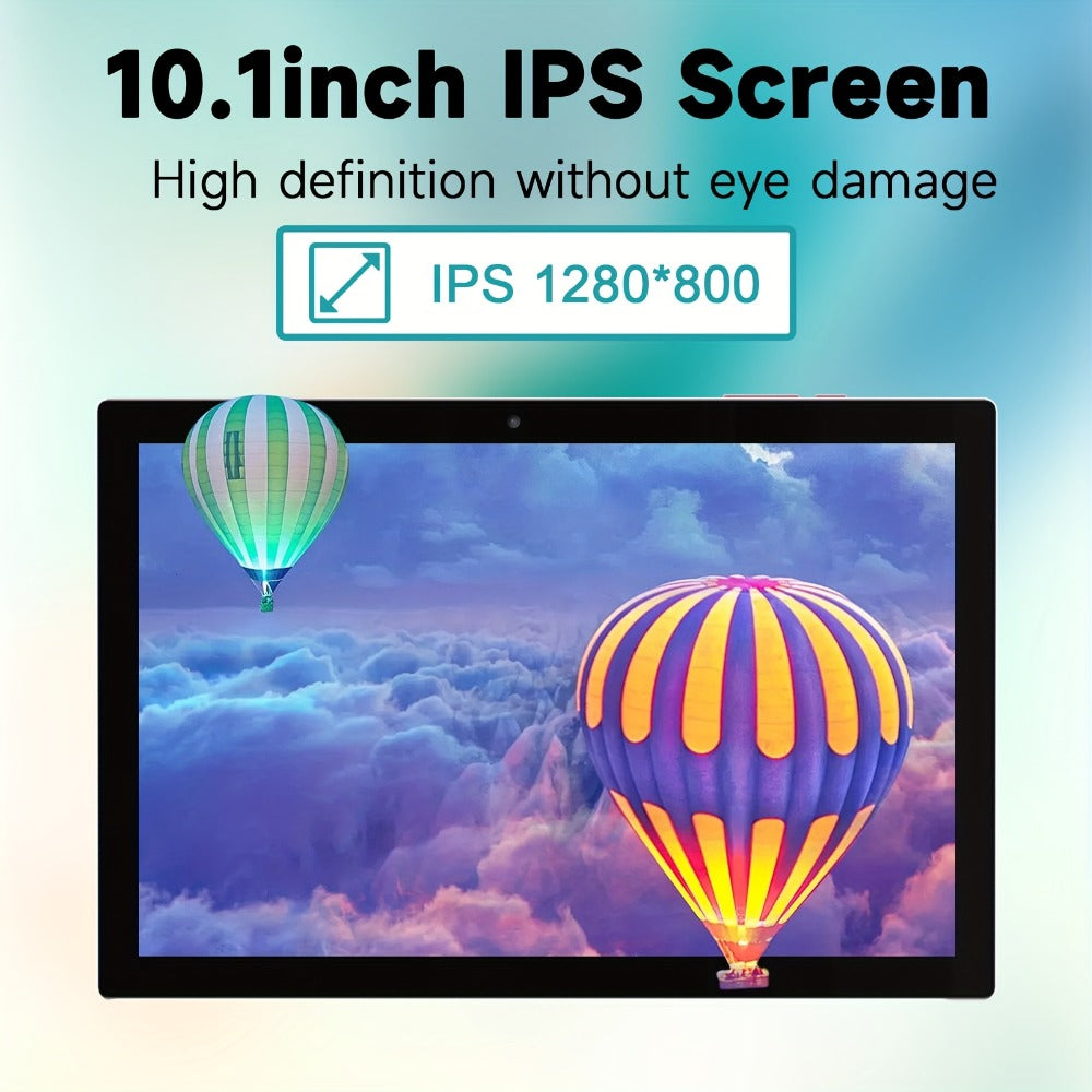 10.1-Inch Android 15 Tablet with 18GB Configured Memory, 128GB Storage, Dual-Band Wi-Fi and Keyboard Set Options