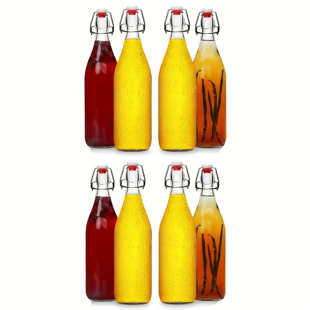 Swing Top Glass Bottles 32oz with Airtight Stopper - Flip Top Brewing Bottles for Kombucha for Entryways, Bedrooms and Living Spaces