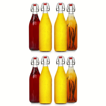 Swing Top Glass Bottles 32oz with Airtight Stopper - Flip Top Brewing Bottles for Kombucha for Entryways, Bedrooms and Living Spaces