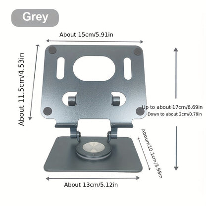 360 Degree Rotating Tablet Phone Stand Foldable, Portable Desktop Lazy Stand with Fast Heat Dissipation