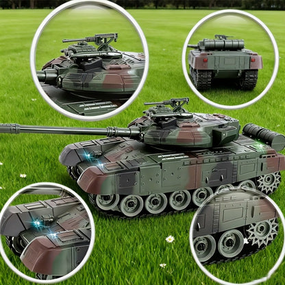 RC Armored Tank 1:16 Scale Tracked Off-Road, Remote Control Military Tank Collectible Display Model for Boys Kids & Collectors