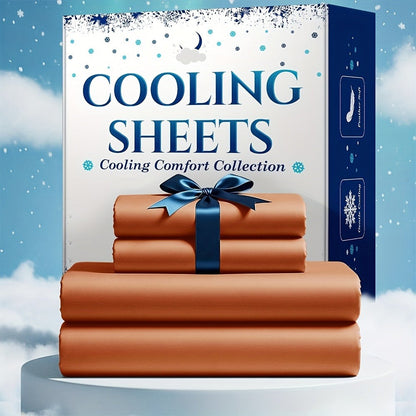 Bamboo Blend Cooling Bed Sheet Set 4pcs – Ultra Soft Breathable Kids Sheets, Deep Pocket Fitted Sheet 18"-24"