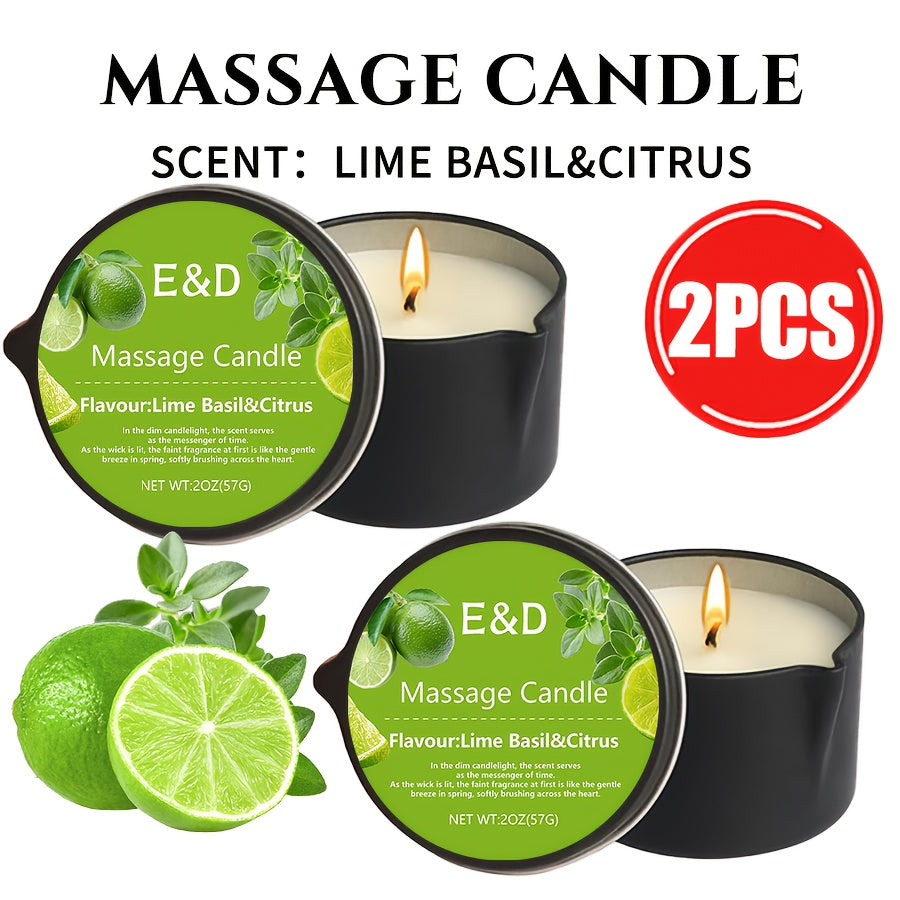 Luxury Soy Wax Candle 2-in-1 Massage Body Oil Essential Oil 20+ Scents 1pc 2pcs 6pcs Warm Moisturizing Lotion Spa Nail Salon Wedding