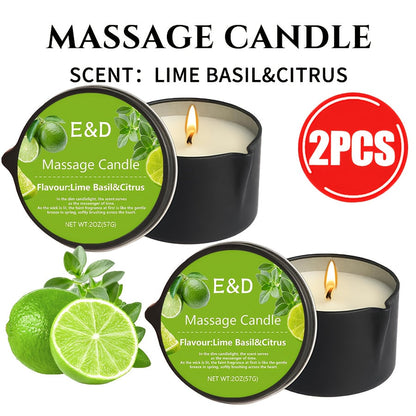 Luxury Soy Wax Candle 2-in-1 Massage Body Oil Essential Oil 20+ Scents 1pc 2pcs 6pcs Warm Moisturizing Lotion Spa Nail Salon Wedding