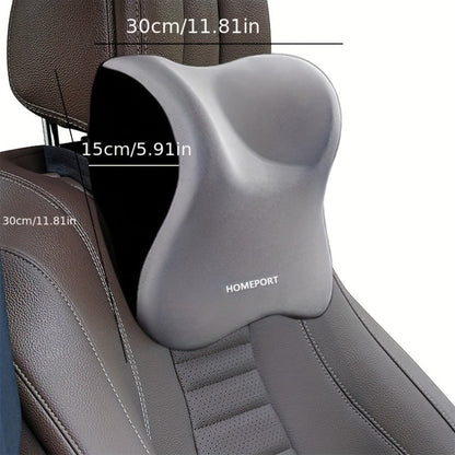 Car Headrest Neck Pillow 100% Memory Foam Ergonomic Support – Breathable Removable Washable Cover Adjustable Buckle for Driver Passenger