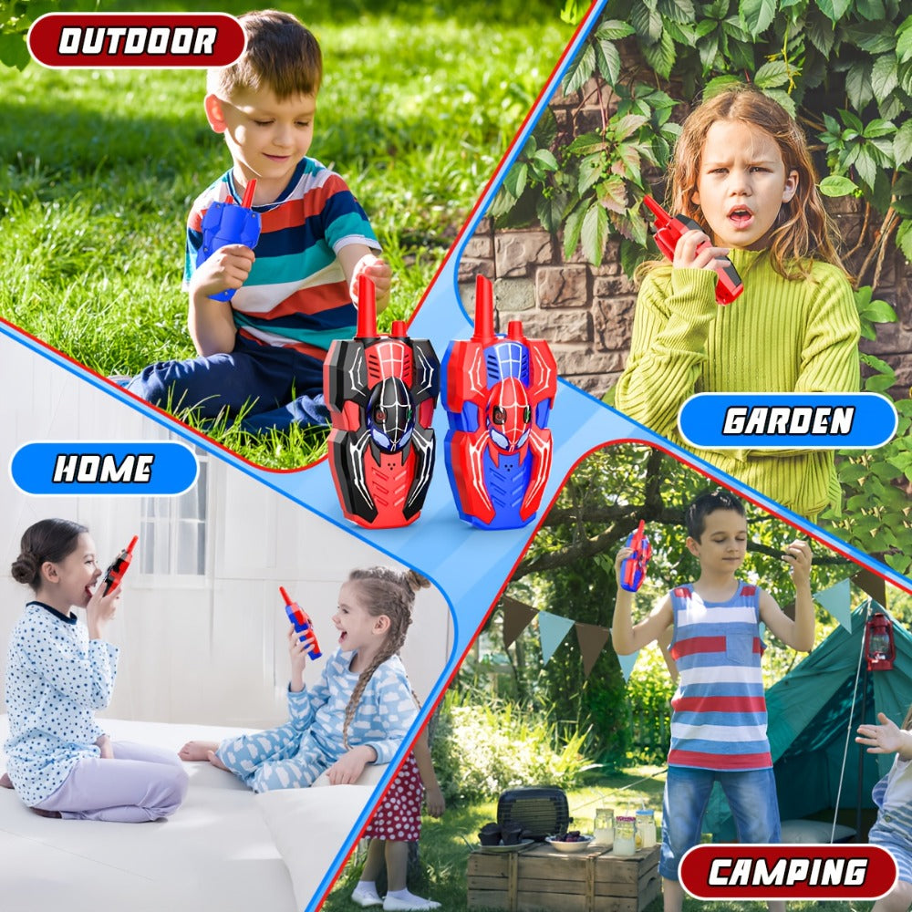 Spider Walkie Talkies for Kids, Long Range Outdoor Toy for Boys & Girls Ages 3-8, Camping Hiking Adventure Gift