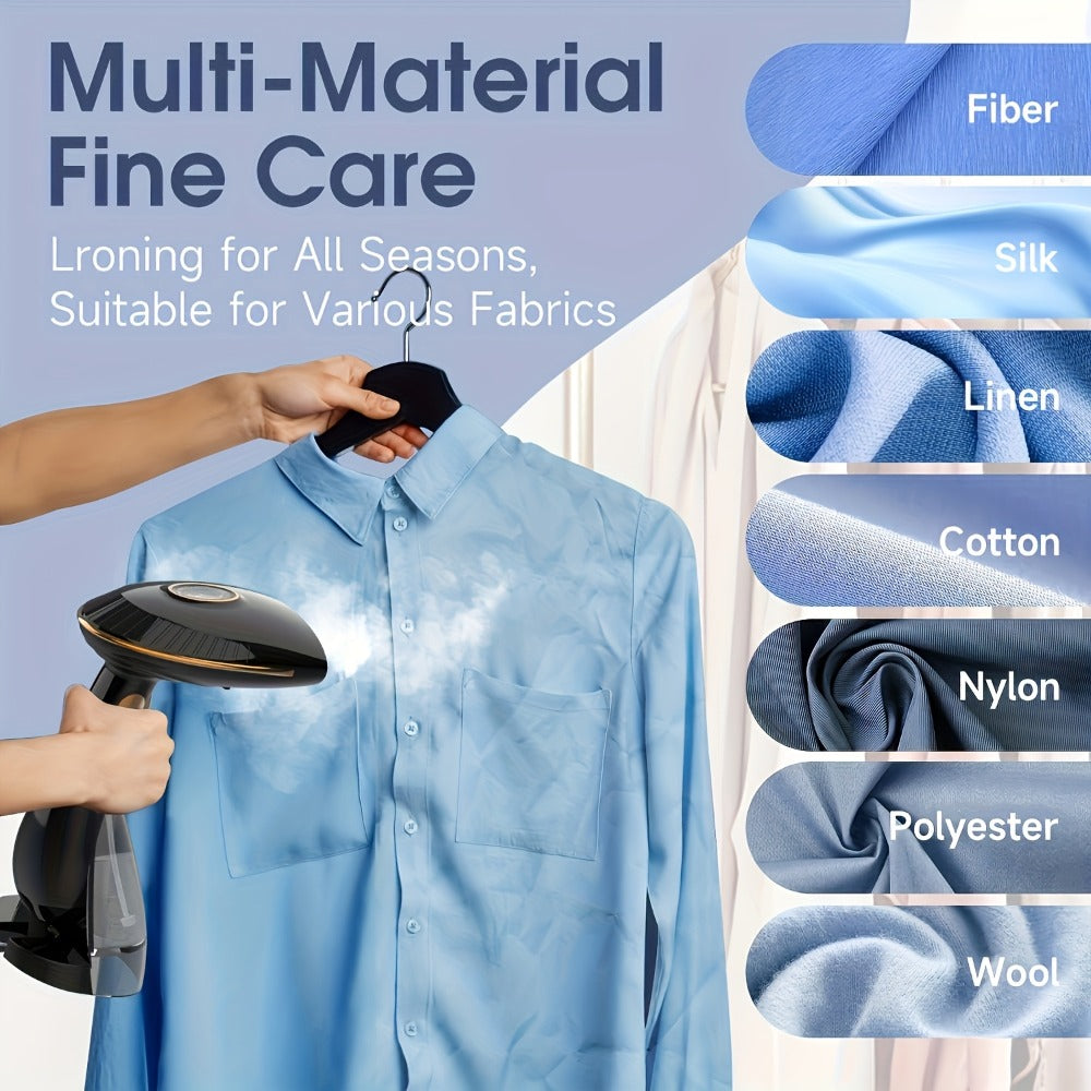 1500W Handheld Garment Steamer with Wide Steam Head, Detachable Tank Area and Two Preserved Model Labels