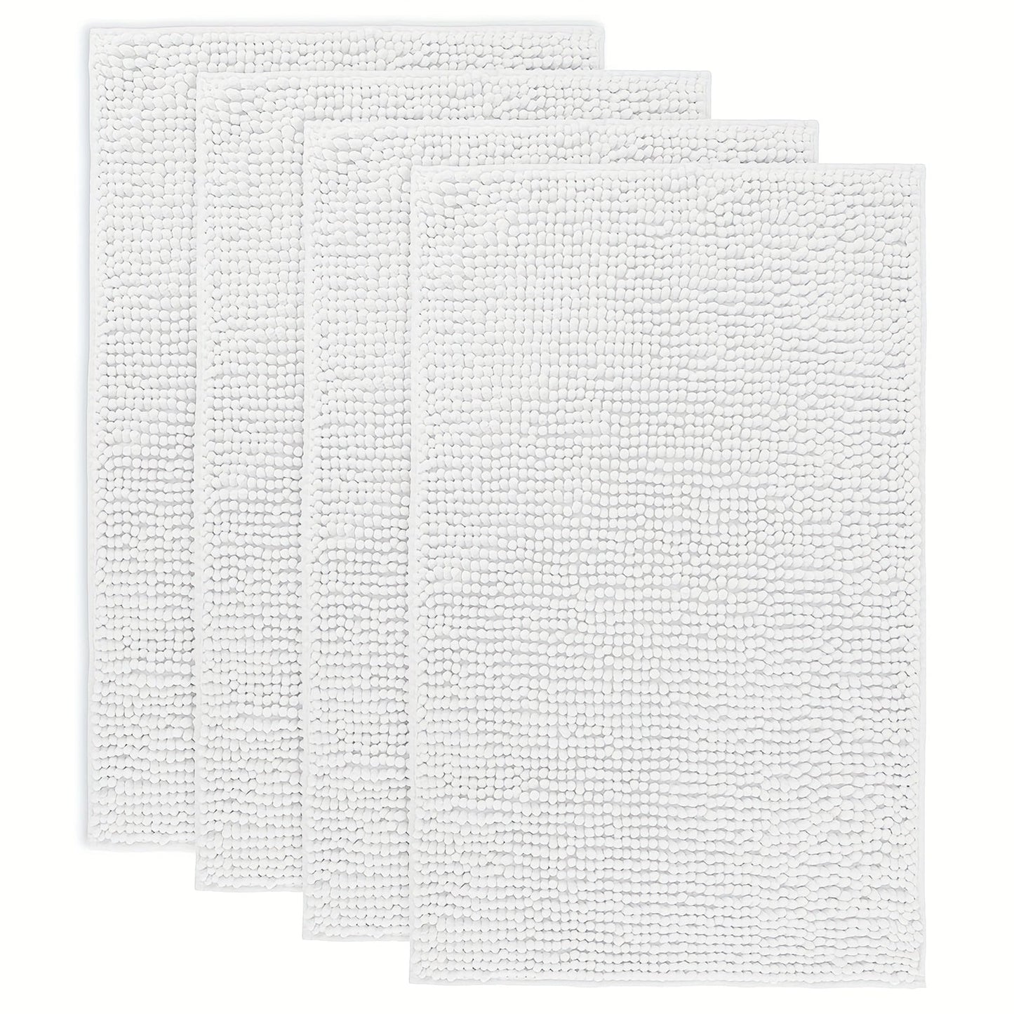 Chenille Bath Rug Extra Thick Bathroom Mat, Multiple Sizes & Colors for Entryways, Bedrooms and Living Spaces