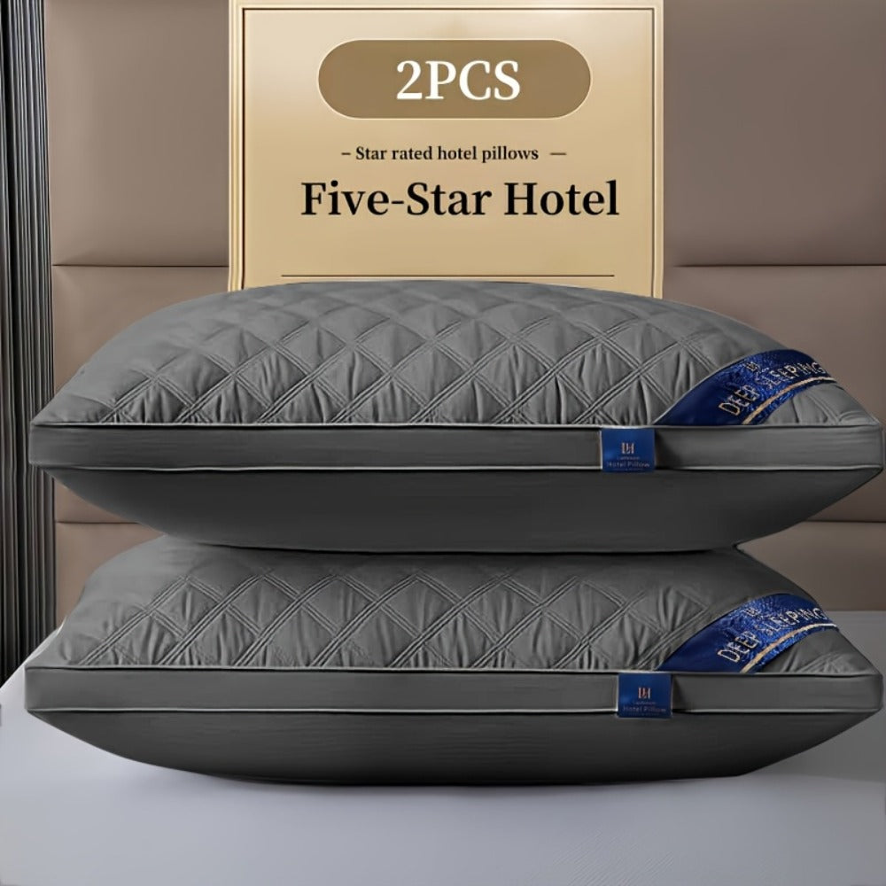 Queen Size Pillows for Side Sleepers, 800g Heavyweight Hotel Collection, Down Alternative, Ultra-Plush & Resilient