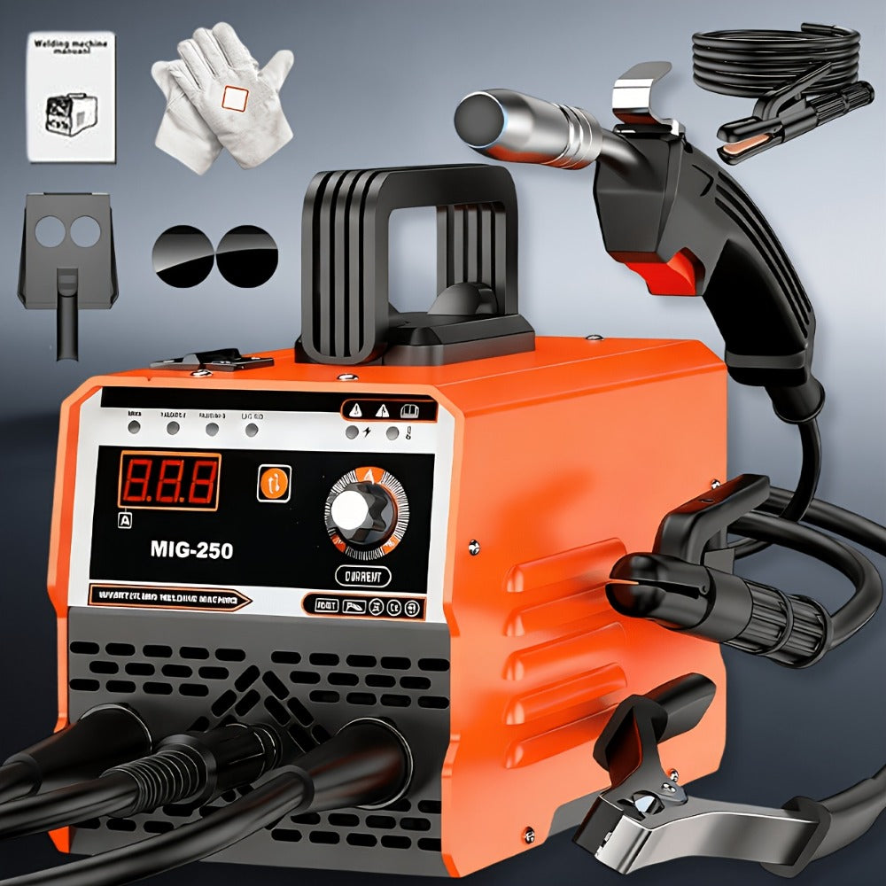 MIG Welder 3-in-1 Welding Machine 110V 105A Gasless MIG Stick ARC Portable Welder Kit with Rubber Case