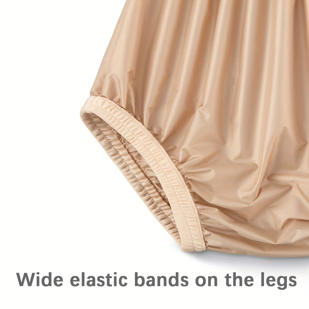 Adult Diaper Cover Reusable Incontinence Pants, Noiseless Nylon Pull-On Leak Protection Underwear for Day & Night