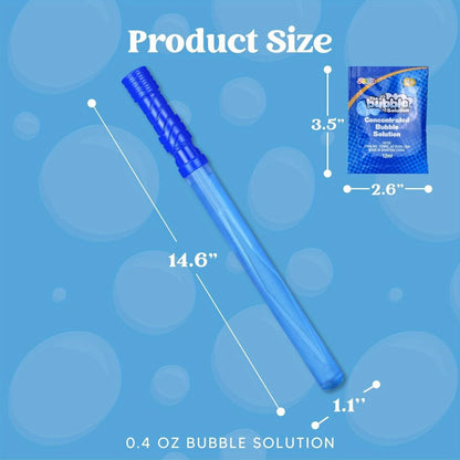 Big Bubble Wands Bulk with Refill Solution, 14.6 Inch Giant Bubble Maker 12 or 36 Pack for Kids