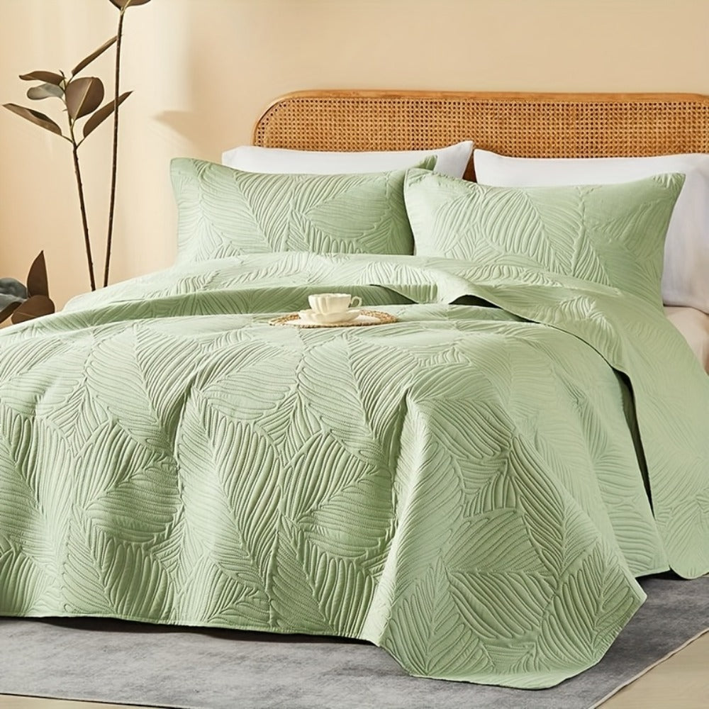 Quilt Set 2-3pcs – Lightweight Microfiber Bedspread Coin Pattern Coverlet All Seasons Twin Full Queen King Cal King