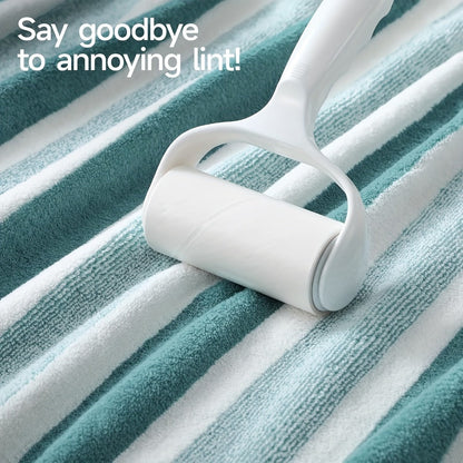 Bath Towels Set 1 or 4 Pack Microfiber Two-Color Striped Towels 27 x 55 Inch in Gray, Red and Green