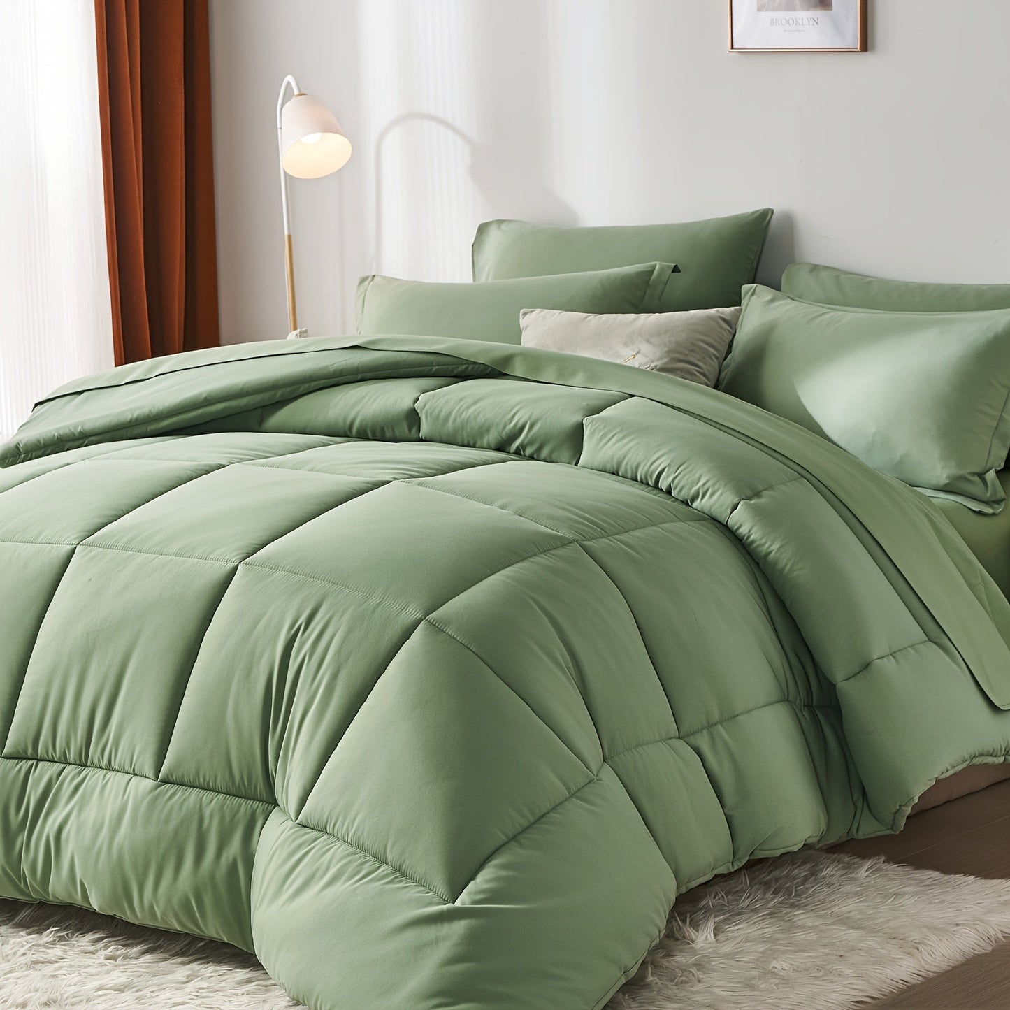 Checkered Microfiber Bed-in-a-Bag Comforter Set with Coordinated Sheets, 16 Color or Code Options and Four Sizes