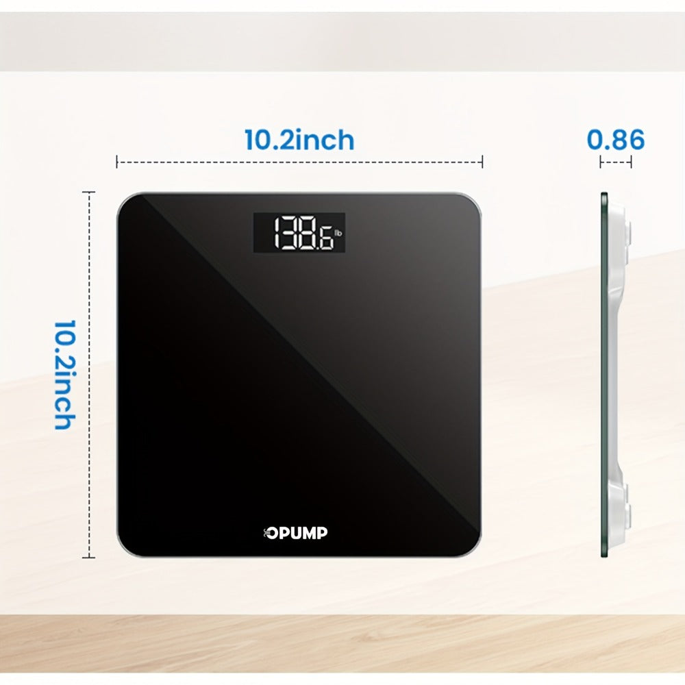 Digital Bathroom Scale High Precision, Electronic Body Weight Scale with Backlit HD LCD Display, kg/lb/st Switchable