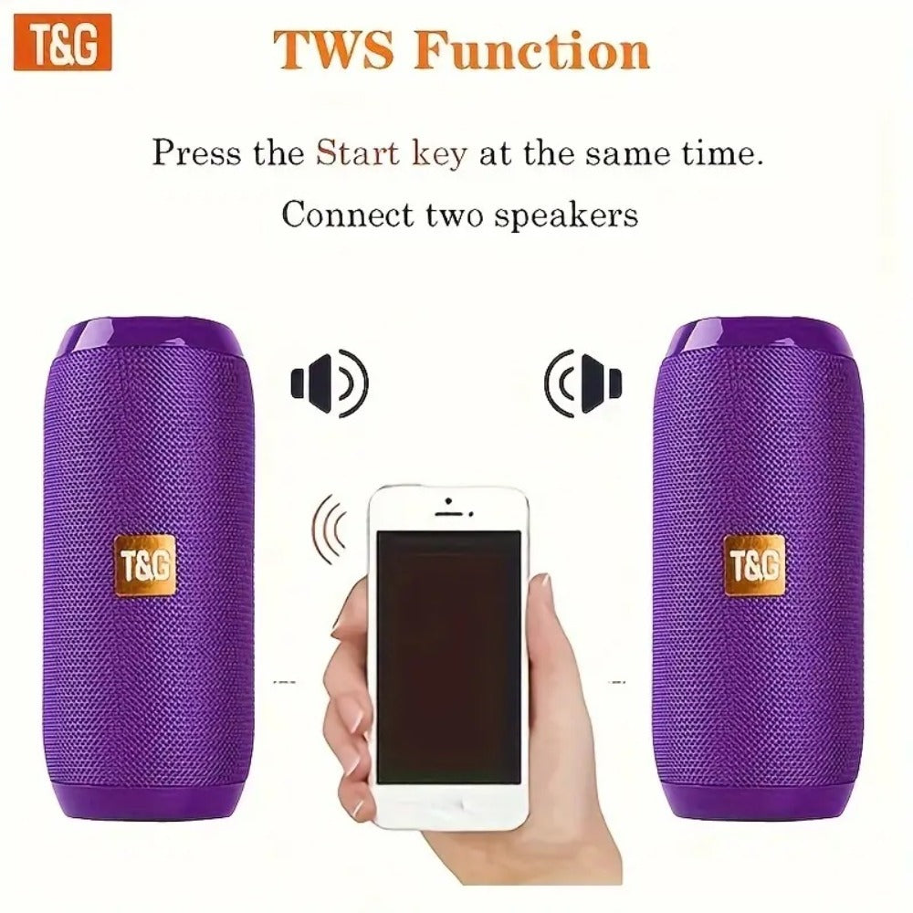 Portable Bluetooth Speaker TG117 with 10W Output, IPX4, 1200mAh Battery, 33ft Range and Mic
