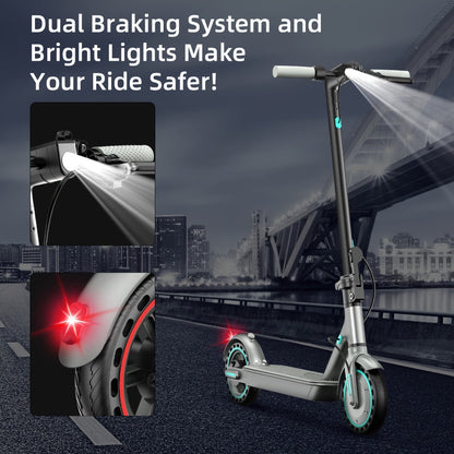 350W Foldable Electric Scooter for Adults 8.5 Inch Solid Tires 3-Speed LCD with the Listed Color, Size or Set Options for Everyday Use