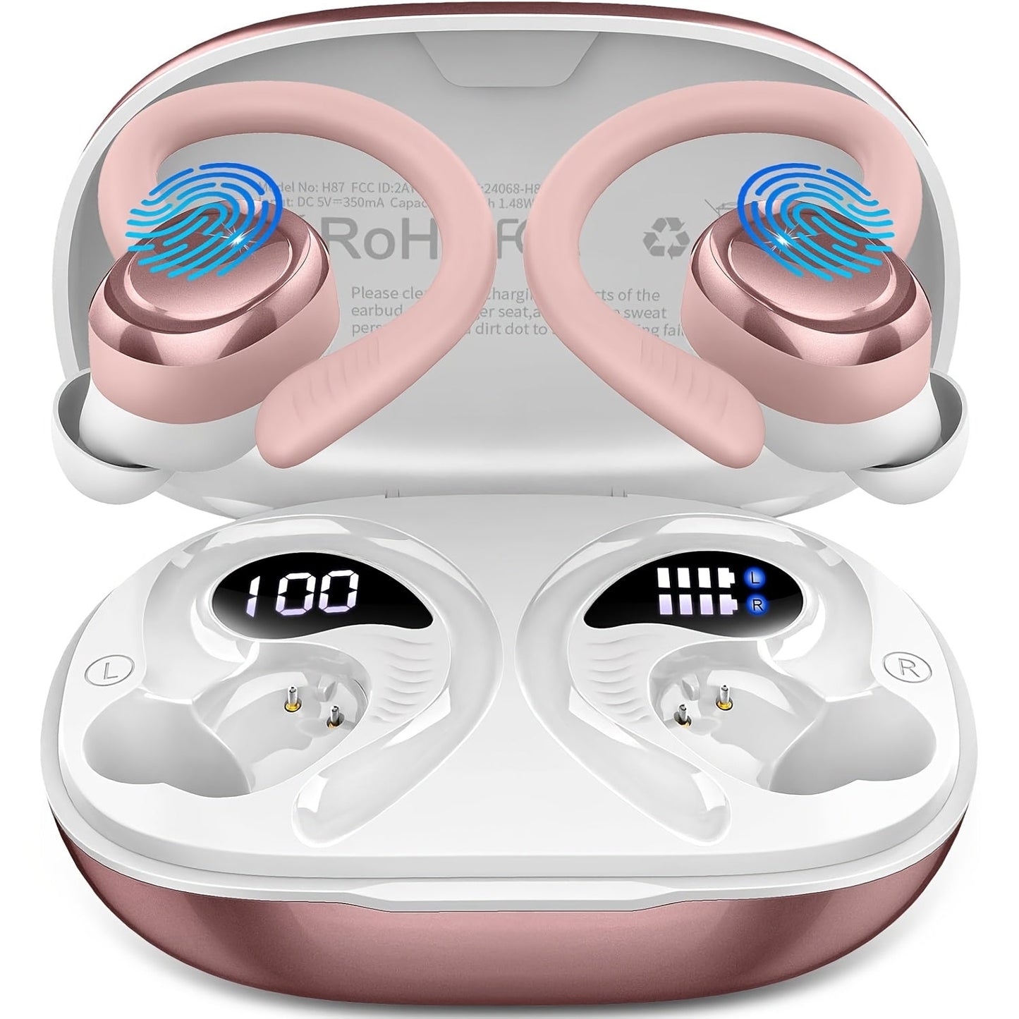 48H Wireless Sport Earbuds Q38 Bluetooth 5.3 with 14.2mm Driver Stereo Sound for an Everyday Personal Care Routine