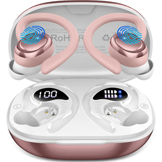 48H Wireless Sport Earbuds Q38 Bluetooth 5.3 with 14.2mm Driver Stereo Sound for an Everyday Personal Care Routine