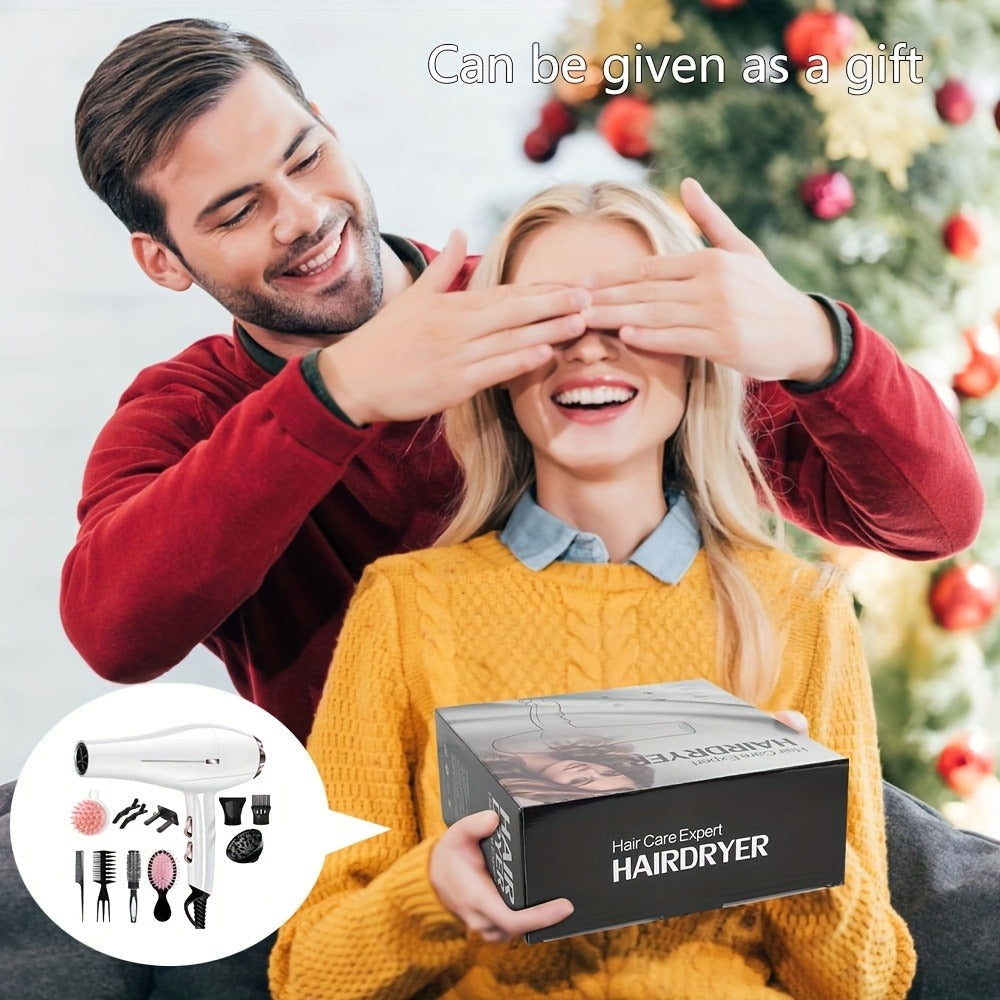 Handheld Hair Dryer with Six Color and Accessory-Package Selections, Rear Intake and Inline Plug Control