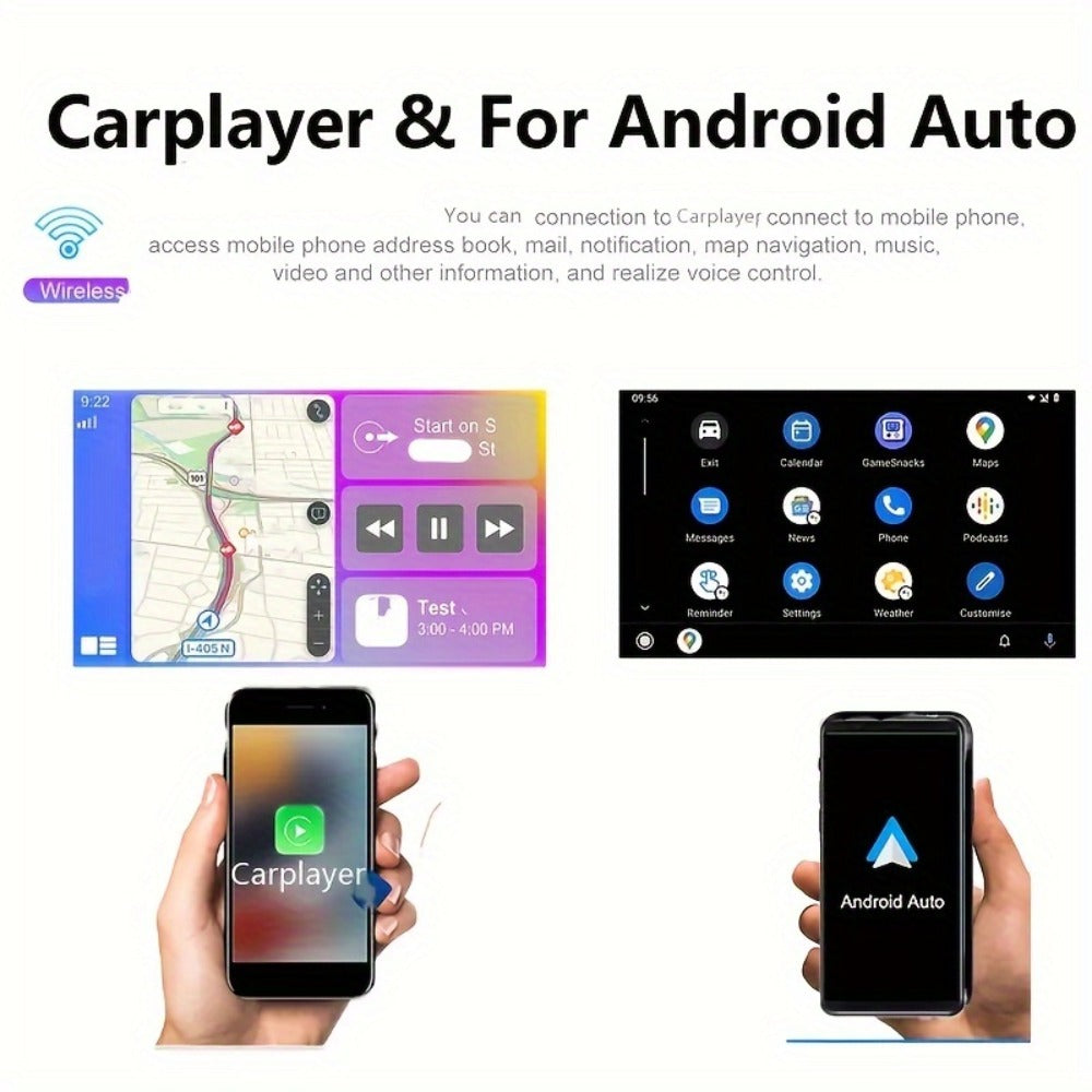 10.26 Inch Car Screen with Wireless CarPlay & Android Auto – Ultra HD Bluetooth Car Monitor, Dual Camera, Reversing Assist, Navigation