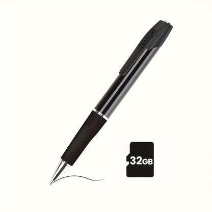1080P Pen-Style Body Camera with One-Button Recording, USB Port and Camera-Only, 32GB or 64GB Card Options