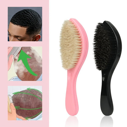 360 Wave Brush for Men with Heavy-Duty Nylon Bristles & Non-Slip ABS Handle – Professional Wave Training, Curl Defining & Updo Styling Tool